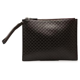 Gucci-Black Gucci Microguccissima Clutch-Black