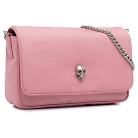 Alexander Mcqueen-Pink Alexander McQueen Nylon Skull Crossbody-Pink