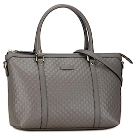 Gucci-Gray Gucci Small Microguccissima Joy Satchel-Other