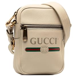 Gucci-Beige Gucci Gucci Logo Crossbody-Beige