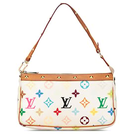 Louis Vuitton-Bolsa de ombro Louis Vuitton monograma multicolore Pochette Accessoires branca-Branco