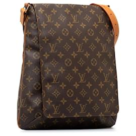 Louis Vuitton-Brown Louis Vuitton Monogram Musette Salsa GM Crossbody Bag-Brown