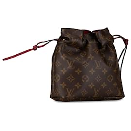 Louis Vuitton-Bolsa Clutch Louis Vuitton Monograma Noe Marrom Marrom-Marrom