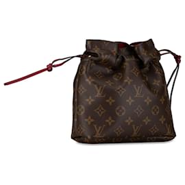 Louis Vuitton-Brown Louis Vuitton Monogram Noe Pouch Clutch Bag-Brown