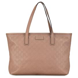 Gucci-Tan Gucci Guccissima Tote Bag-Camel