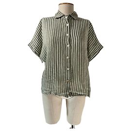 Lawrence Grey Camicia a righe in lino grigio Grigio