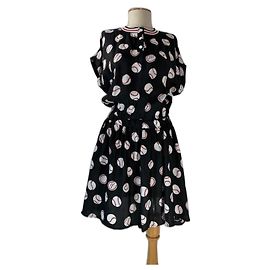 Robe Love Moschino à imprimé baseball viscose Multicolore