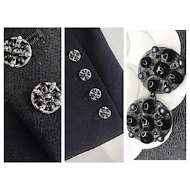 Chanel-Little black jacket with jewel buttons-Black