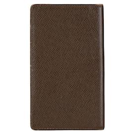 Louis Vuitton-Louis Vuitton Taiga Agenda Poche Notebook Cover Leather Notebook Cover R20415 in good condition-Other