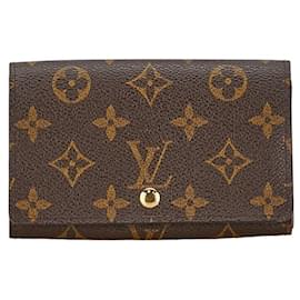 Louis Vuitton-Portefeuille en toile monogramme Louis Vuitton Portefeuille long en toile M61730 en bon état-Autre