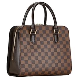 Louis Vuitton-Bolso de mano Louis Vuitton Damier Triana N51155 de cuero PVC marrón en muy buen estado-Castaño