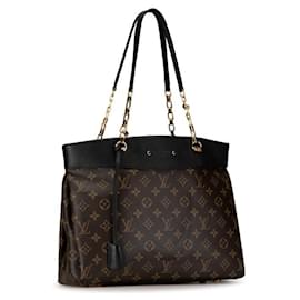 Louis Vuitton-Louis Vuitton Louis Vuitton Monogram Palas Shopper Tote Bag M51198 PVC Leather Plastic Tote Bag M51198 in Very Good-Brown