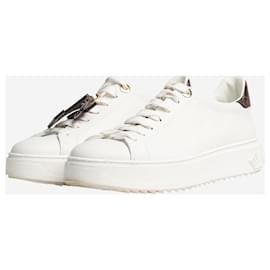 Louis Vuitton-Baskets Time Out blanches - taille EU 38.5-Blanc