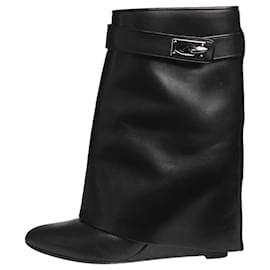 Givenchy-Black covered ankle boots - size 21 cm-Black