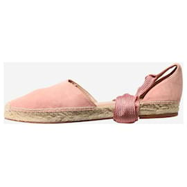 Aquazzura-Espadrilles en daim rose - taille EU 38-Rose