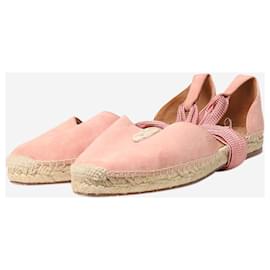 Aquazzura-Pink suede espadrilles - size EU 38-Pink