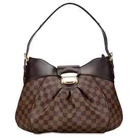 Louis Vuitton-Louis Vuitton Marrón Damier Ebene Sistina MM-Castaño