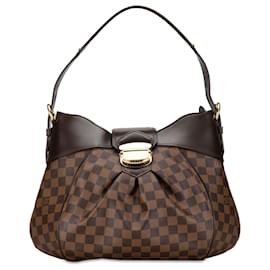 Louis Vuitton-Louis Vuitton Brown Damier Ebene Sistina MM-Brown