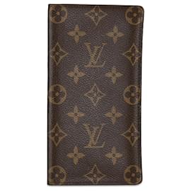 Louis Vuitton-Portefeuille long Louis Vuitton marron monogramme Brazza-Marron