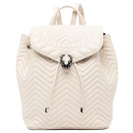 Bulgari Bvlgari Weißer Matelassé Serpenti Forever Rucksack Weiß