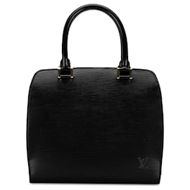 Louis Vuitton-Louis Vuitton Preto Epi Pont-Neuf PM-Preto