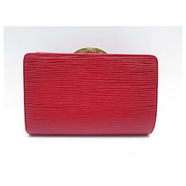 Louis Vuitton-MONEDERO VINTAGE LOUIS VUITTON M61318 Cartera Epi de piel-Roja