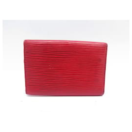 Louis Vuitton-PORTE CLES LOUIS VUITTON MULTICLES 6 M6382E EN CUIR EPI ROUGE KEYS HOLDER-Rouge