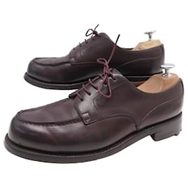 JM Weston-JM WESTON DERBY LE GOLF SHOES 641 7.5C 41.5 FINE BORDEAUX LEATHER SHOES-Dark red