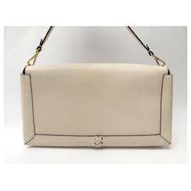 Fendi-SAC A MAIN FENDI BAGUETTE LARGE 8BR809 PORTE EPAULE LEATHER HAND BAG PURSE-Beige