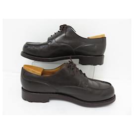 JM Weston-JM WESTON DERBY LE GOLF SHOES 641 8E 42 wide 42.5 BROWN LEATHER SHOES-Brown