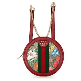 Gucci-Gucci GG Supreme Flora Ophidia Round Mini Backpack  Canvas Backpack 598661 in good condition-Other