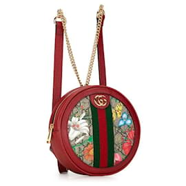 Gucci-Gucci GG Supreme Flora Ophidia Round Mini Backpack  Canvas Backpack 598661 in good condition-Other
