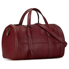 Hermès-Sac Boston 2 voies Hermes Ardennes, rouge vin en très bon état-Rouge