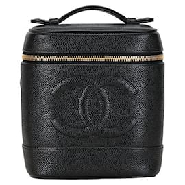 Chanel-Chanel CC Caviar Vertical Vanity Case Leather Vanity Bag in Good condition-Other