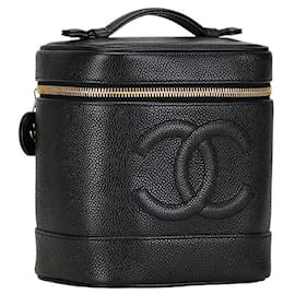 Chanel-Chanel CC Caviar Vertical Vanity Case Leather Vanity Bag in Good condition-Other