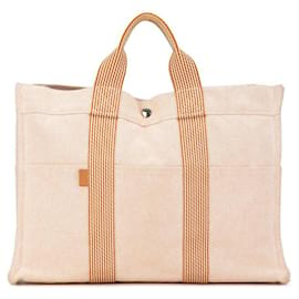 Hermès-Hermes Toile Fourre Tout MM Canvas Tote Bag in Good condition-Other