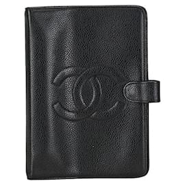 Chanel-Chanel Caviar Skin Notebook Cover Agenda in Very Good Condition-Black