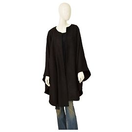 Autre Marque Murek fashion Schwarze Relaxed Cape Strickjacke Schwarz