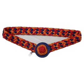 Yves Saint Laurent Cinturón tejido YSL vintage Multicolor