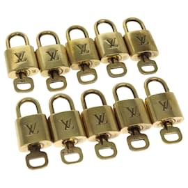 Louis Vuitton-cadenas Louis Vuitton 10Set Cadenas Gold Tone LV Auth 75476-Autre