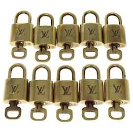 Louis Vuitton-cadenas Louis Vuitton 10Set Cadenas Gold Tone LV Auth 75476-Autre