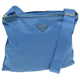 Prada-PRADA Shoulder Bag Nylon Light Blue Auth 75330-Light blue