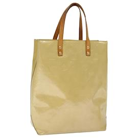 Louis Vuitton-LOUIS VUITTON Monogram Vernis Reade MM Bolso de mano Beige M91141 LV Auth 75924-Beige