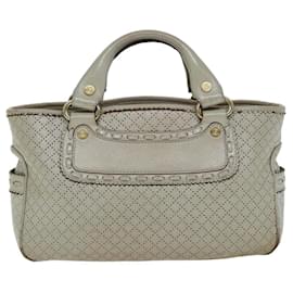 Céline-CELINE Hand Bag Leather Beige Auth 74693-Beige