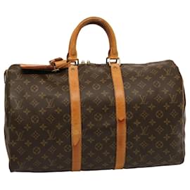 Louis Vuitton-Louis Vuitton Monogram Keepall 45 Boston Bag M41428 LV Auth 75201-Monogram