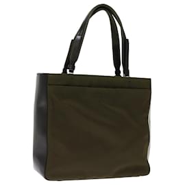 Prada-PRADA Hand Bag Nylon Khaki Auth 75996-Khaki