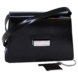 Gucci-GUCCI Shoulder Bag Leather Black 007 2046 0270 auth 76731-Black