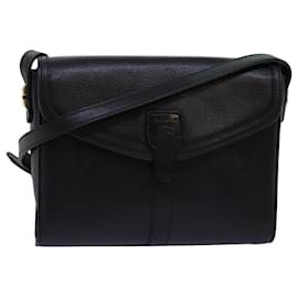 Autre Marque-Burberrys Shoulder Bag Leather Black Auth bs14648-Black