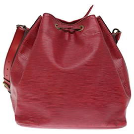 Louis Vuitton-Bolsa de ombro LOUIS VUITTON Epi Petit Noe vermelha M44107 Autenticação de LV 76627-Vermelho