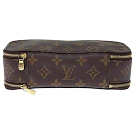 Louis Vuitton-LOUIS VUITTON Monogram Trousse Brush MG Cosmetic Pouch M47505 LV Auth 75252-Monogram